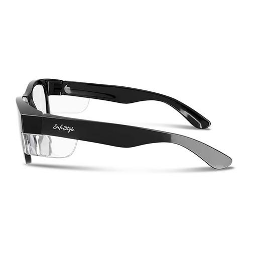 SafeStyle CBC100 UV400 Classics Black Frame Clear Lens Safety Glasses – image 4