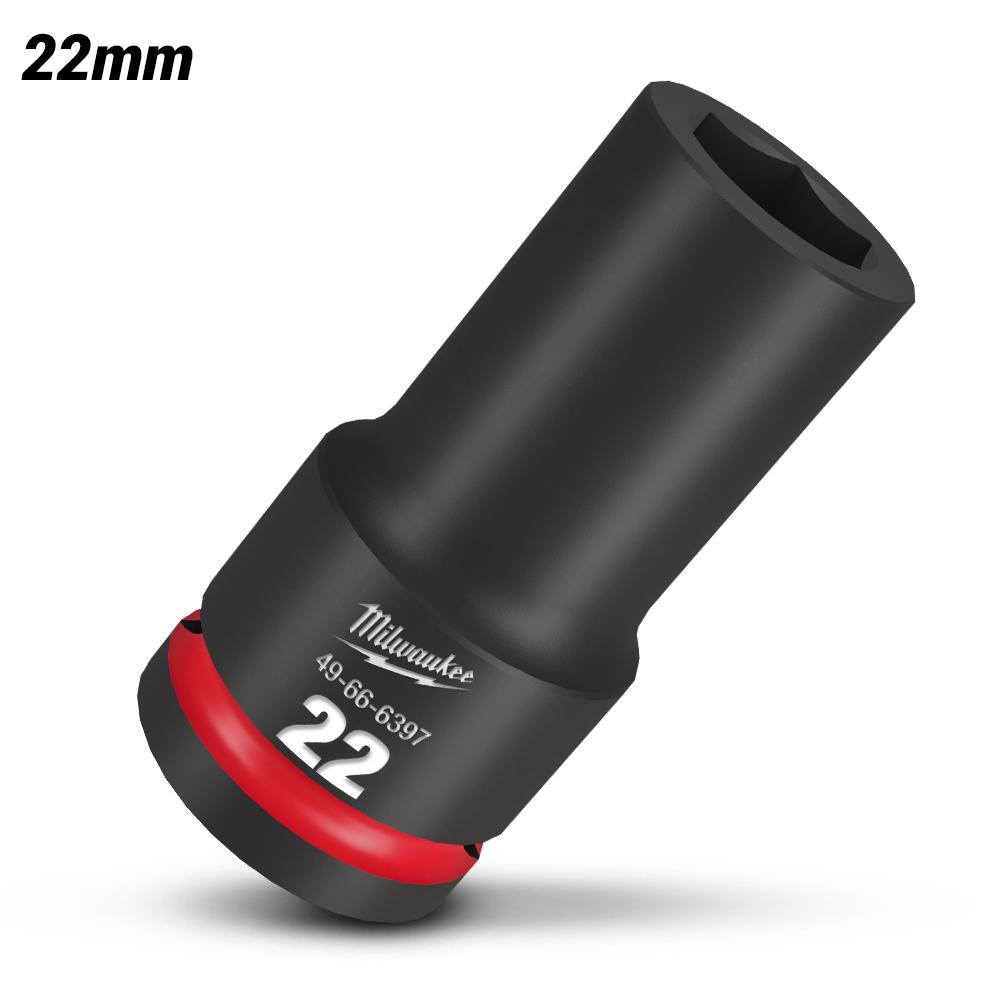 Milwaukee 49666397 3/4" Drive 22mm Metric Shockwave Deep 6 Point Impact Socket – image 2