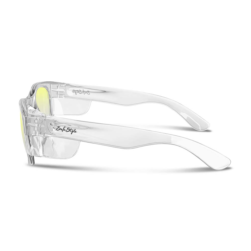 SafeStyle CCY100 UV400 Classics Clear Frame Yellow Lens – image 4