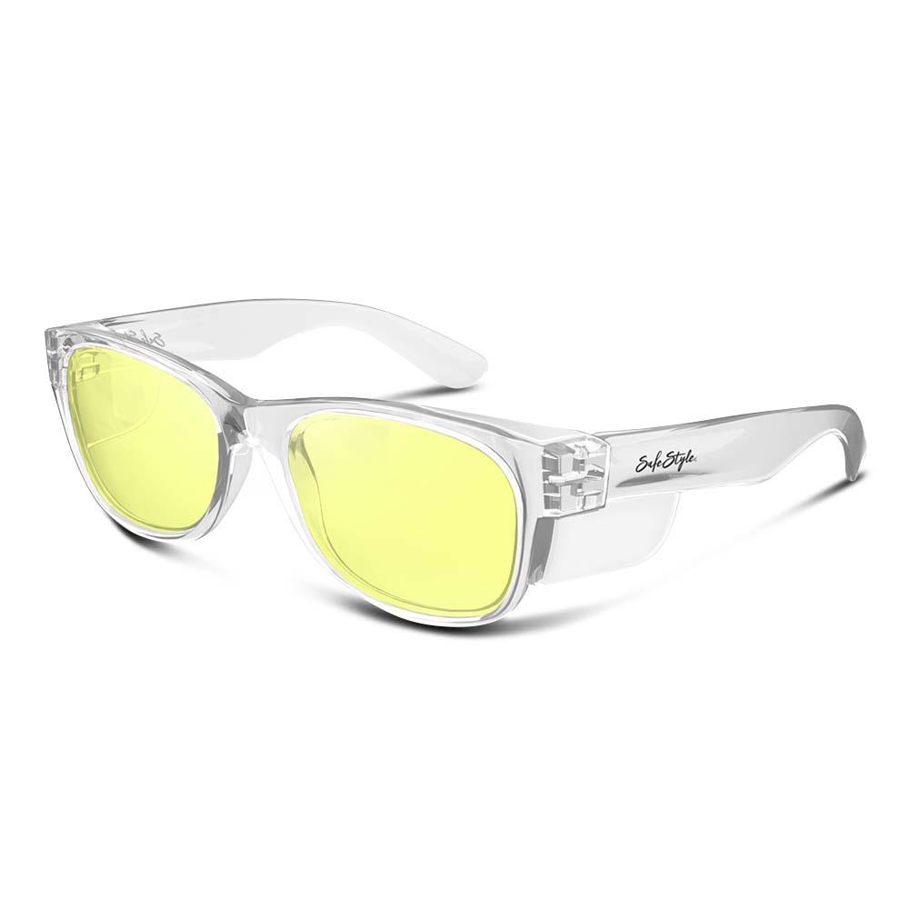 SafeStyle CCY100 UV400 Classics Clear Frame Yellow Lens – image 1