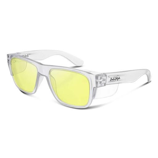 SafeStyle FCY100 UV400 Fusions Clear Frame Yellow Lens