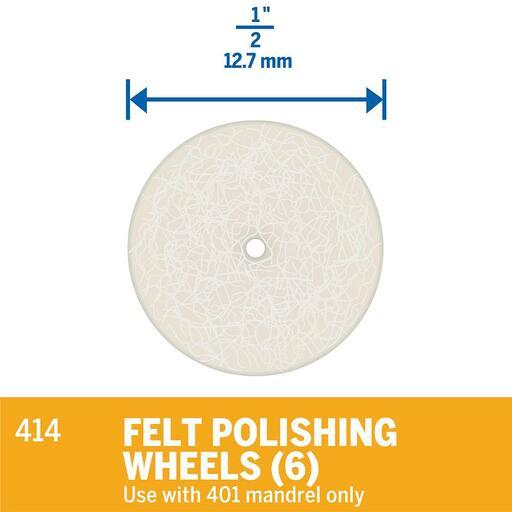 Dremel 5000414 (2.615.000.414) 6-Pack 12.7mm Polishing Wheel – image 6