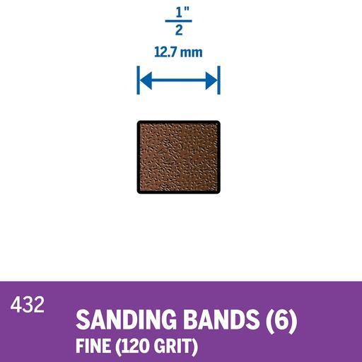 Dremel 5000432 (2.615.000.432) 6-Pack 13mm 120 Grit Sanding Bands – image 6