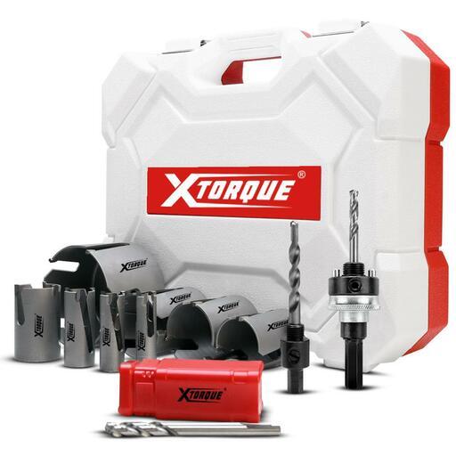 Xtorque XTTCT14 14 Pce Professional Grade TCT Multi Construction Hole Saw Set Kit