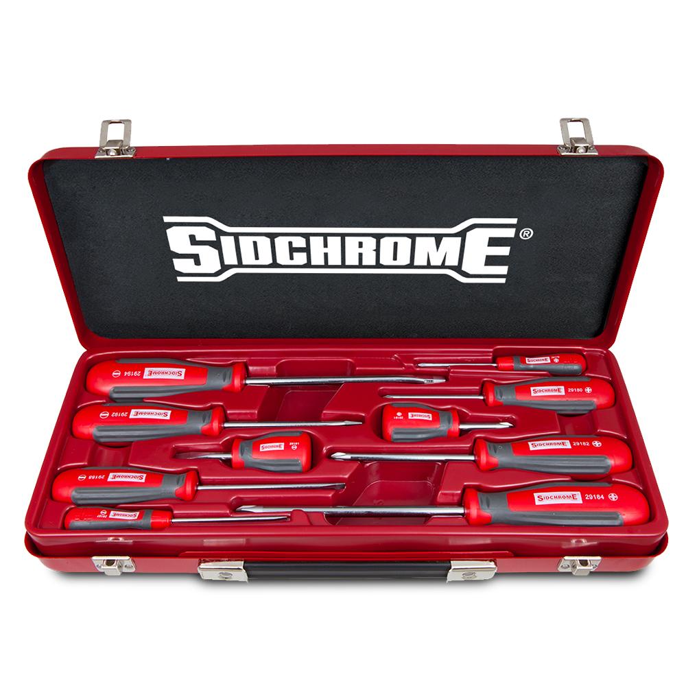 Sidchrome SCMT29102 10pce Ergonomic Screwdriver Set