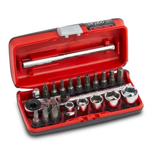 Sidchrome SCMT12141 23pce Metric 1/4" Drive Pico Socket & Tool Set with Ultra Compact Flex Head Ratchet – image 5
