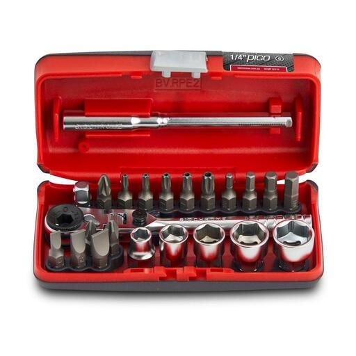 Sidchrome SCMT12141 23pce Metric 1/4" Drive Pico Socket & Tool Set with Ultra Compact Flex Head Ratchet – image 4