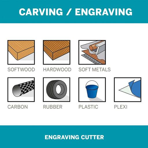 Dremel 107 (2.615.010.7AE) 2-Pack 2.4mm Ball Shaped Engraving Cutters – image 3