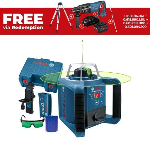 Bosch GRL 300 HVG PROF (0.601.061.703) Green Beam Rotary Laser Level