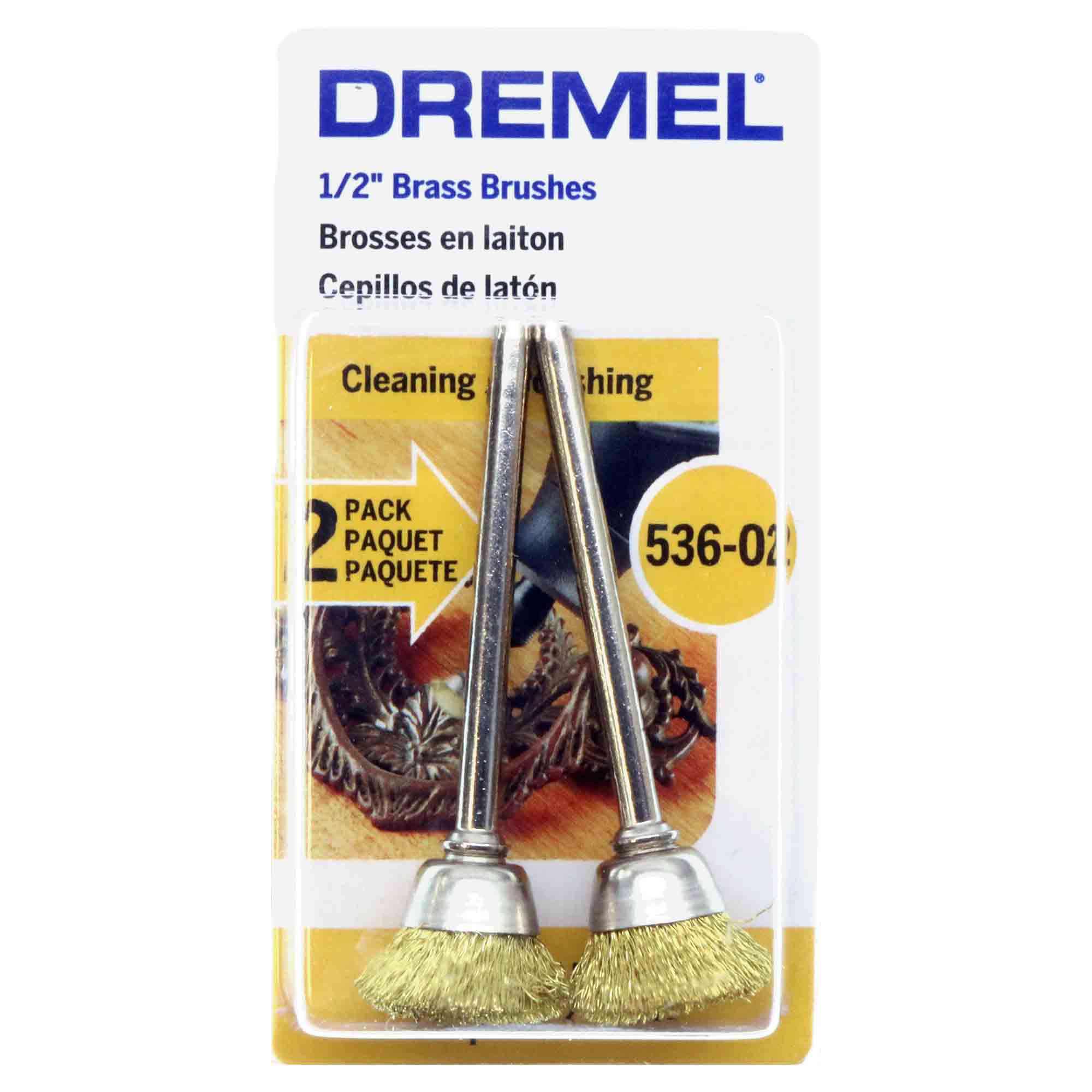 Dremel 536-02 (2.615.053.6AB) 2-Pack 13mm Round Brass Brush – image 5