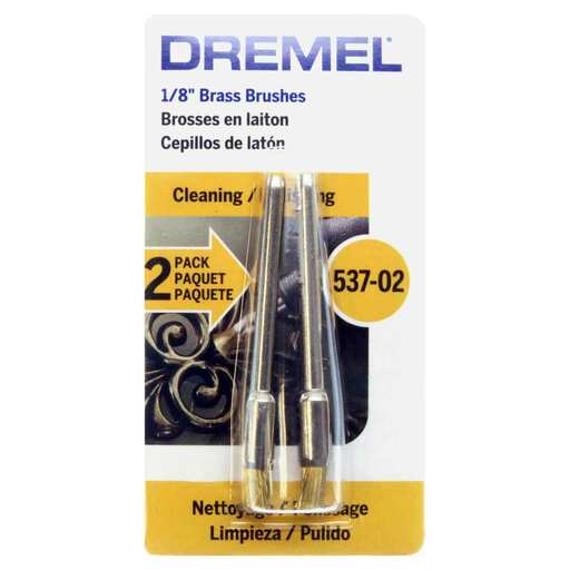 Dremel 537-02 (2.615.053.7AA) 2-Pack 3.2mm Brass Brush – image 7