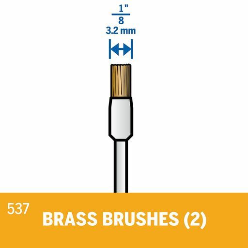 Dremel 537-02 (2.615.053.7AA) 2-Pack 3.2mm Brass Brush – image 2