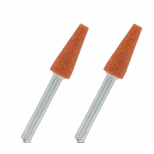 Dremel 953 (2.615.095.3AB) 2-Pack 6.4mm Cone Shaped Aluminum Oxide Grinding Stone – image 2