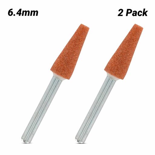 Dremel 953 (2.615.095.3AB) 2-Pack 6.4mm Cone Shaped Aluminum Oxide Grinding Stone