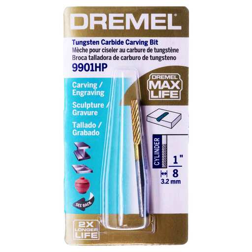 Dremel 9901HP (2.615.990.1HA) 3.2mm MAX Tungsten Carbide Router Carving Bit – image 2