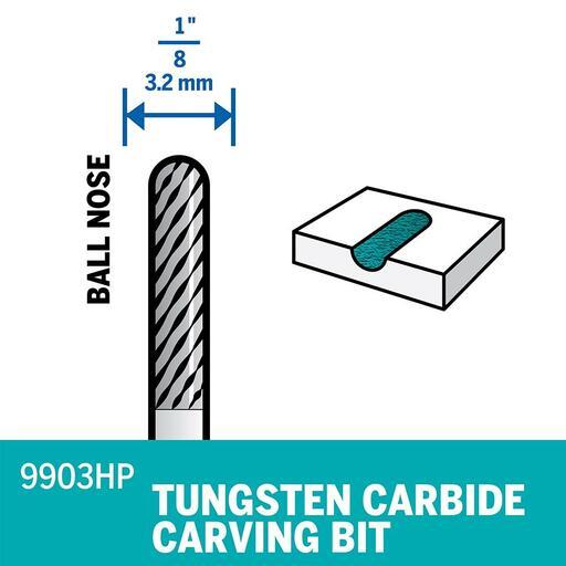 Dremel 9903HP (2.615.990.3HA) 3.2mm MAX Tungsten Carbide Router Cutting Bit – image 5