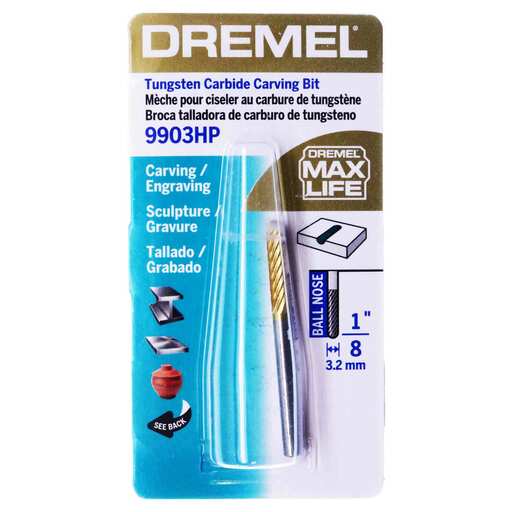 Dremel 9903HP (2.615.990.3HA) 3.2mm MAX Tungsten Carbide Router Cutting Bit – image 2