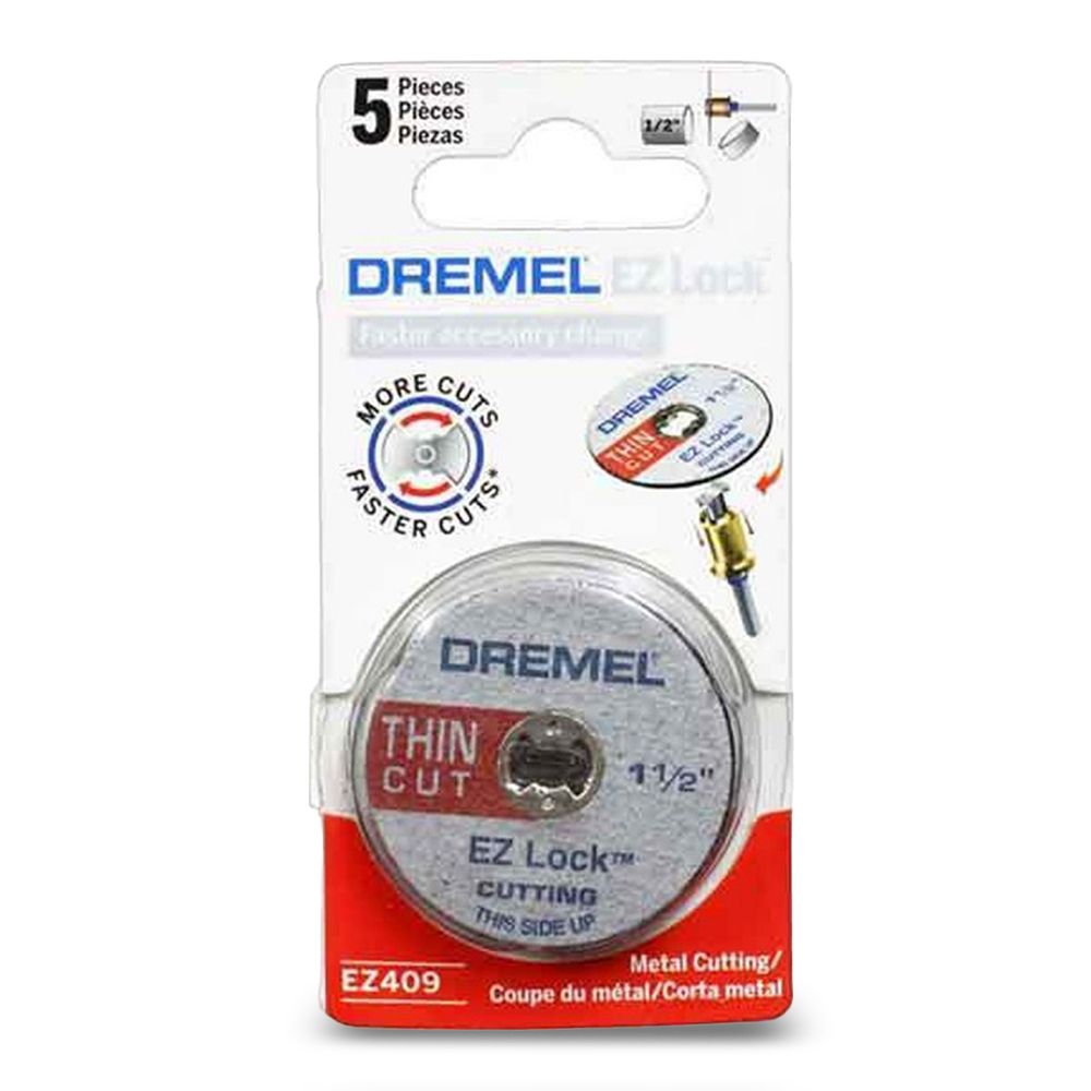 Dremel EZ409 (2.615.E40.9AC) 5-Pack 38mm (1.5") EZ Lock Thin Cut Off Wheel – image 6