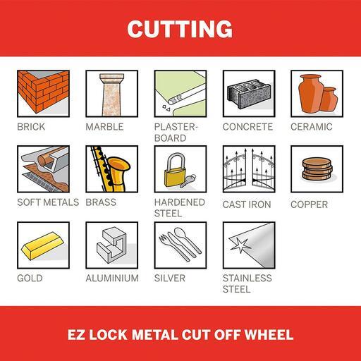 Dremel EZ456B-01 (2.615.E45.6AF) 12-Pack 38mm (1.5") EZ Lock Metal Thin Cut Off Wheel – image 3