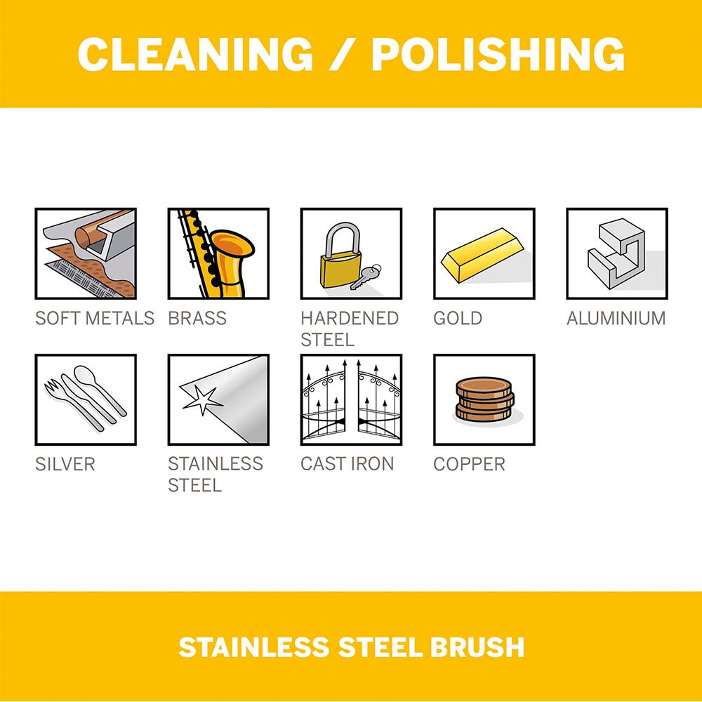 Dremel 2.615.053.0AC 2-Pack 19mm Flat Head Stainless Steel Brush – image 7