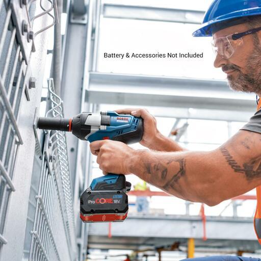 Bosch GDS 18V-1000 Kit (0.615.990.M65) 18V 8.0Ah Li-ion Cordless BITURBO Brushless 1/2" High Torque Impact Wrench Combo Kit – image 4
