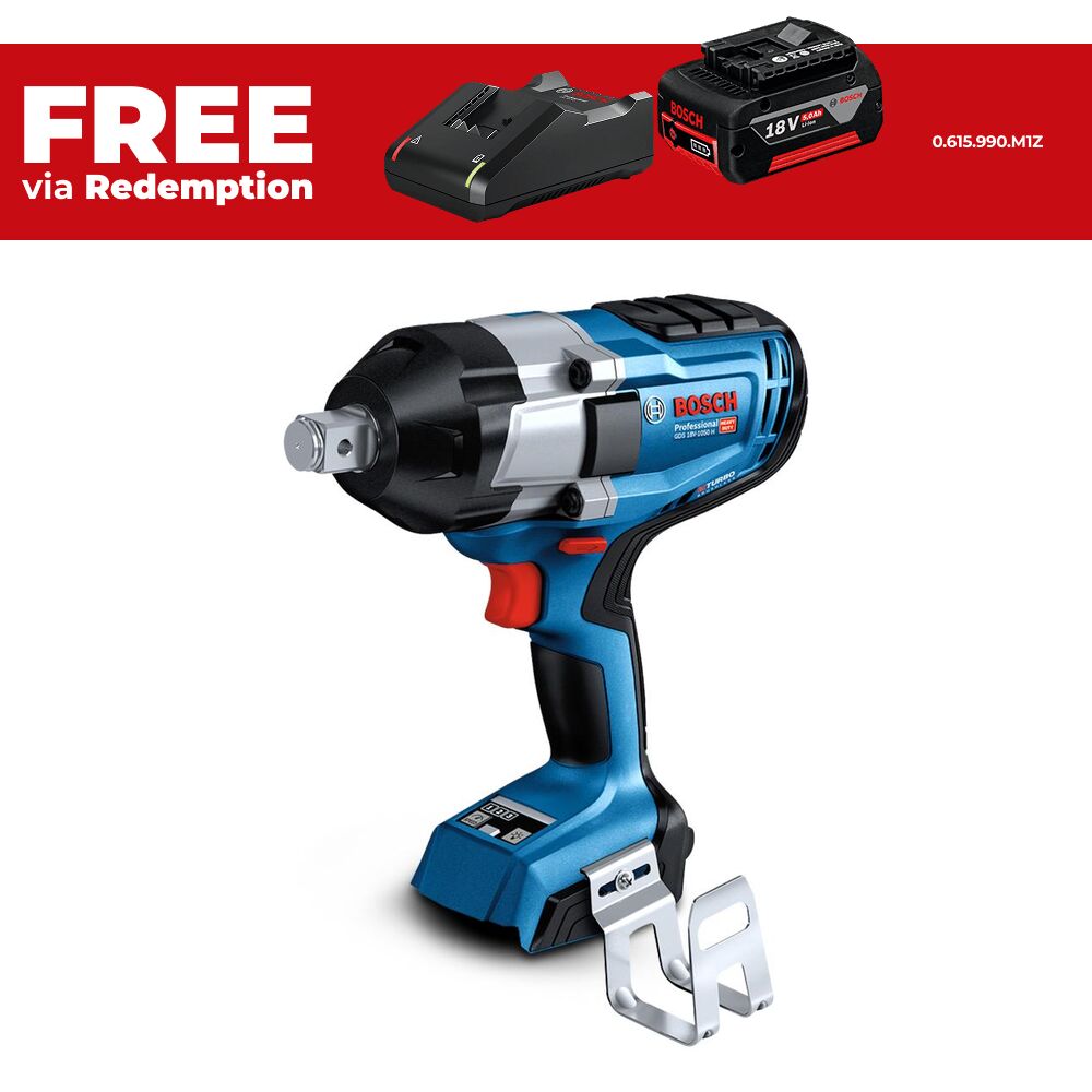 Bosch GDS 18V-1050 H (0.601.9J8.500) 18V Li-ion Cordless BITURBO Brushless 3/4" High Torque Impact Wrench - Skin Only – image 1