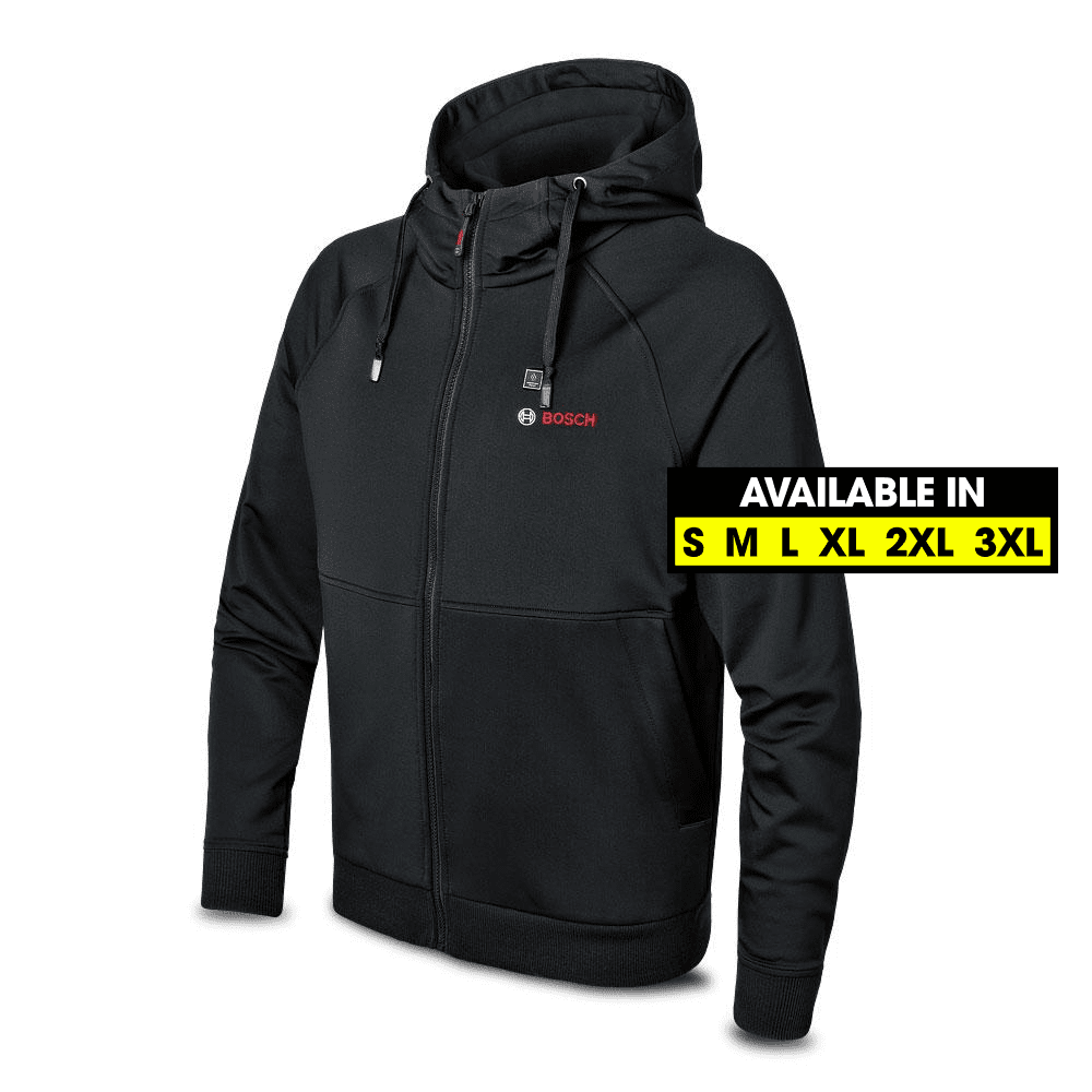 Bosch GHH 12+18V XA 12V Li-ion Cordless Black Heated Hoodie - Skin Only – image 1