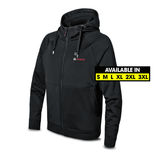 Bosch GHH 12+18V XA 12V Li-ion Cordless Black Heated Hoodie - Skin Only
