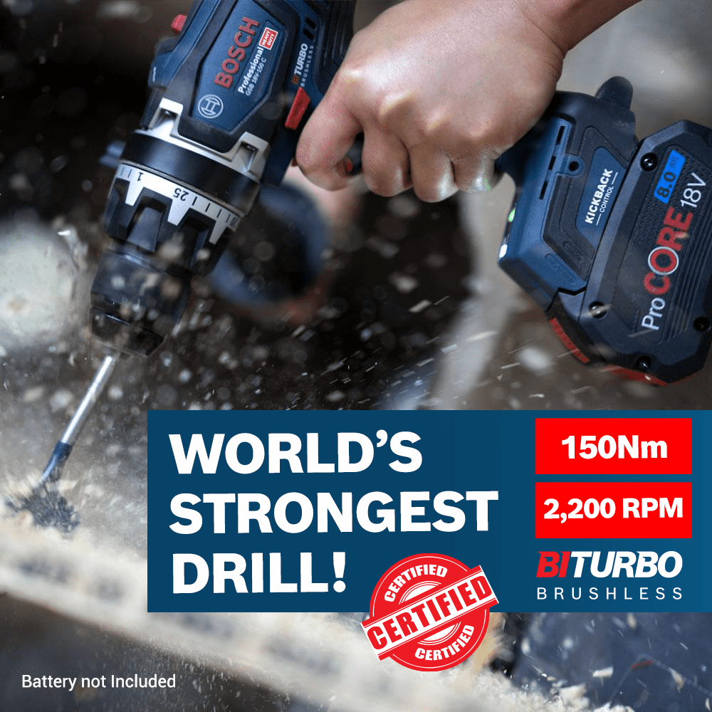 Bosch GSB 18V 150 C 0.601.9J5.140 18V Li ion Cordless BITURBO Brushless 150Nm Hammer Drill Skin Only