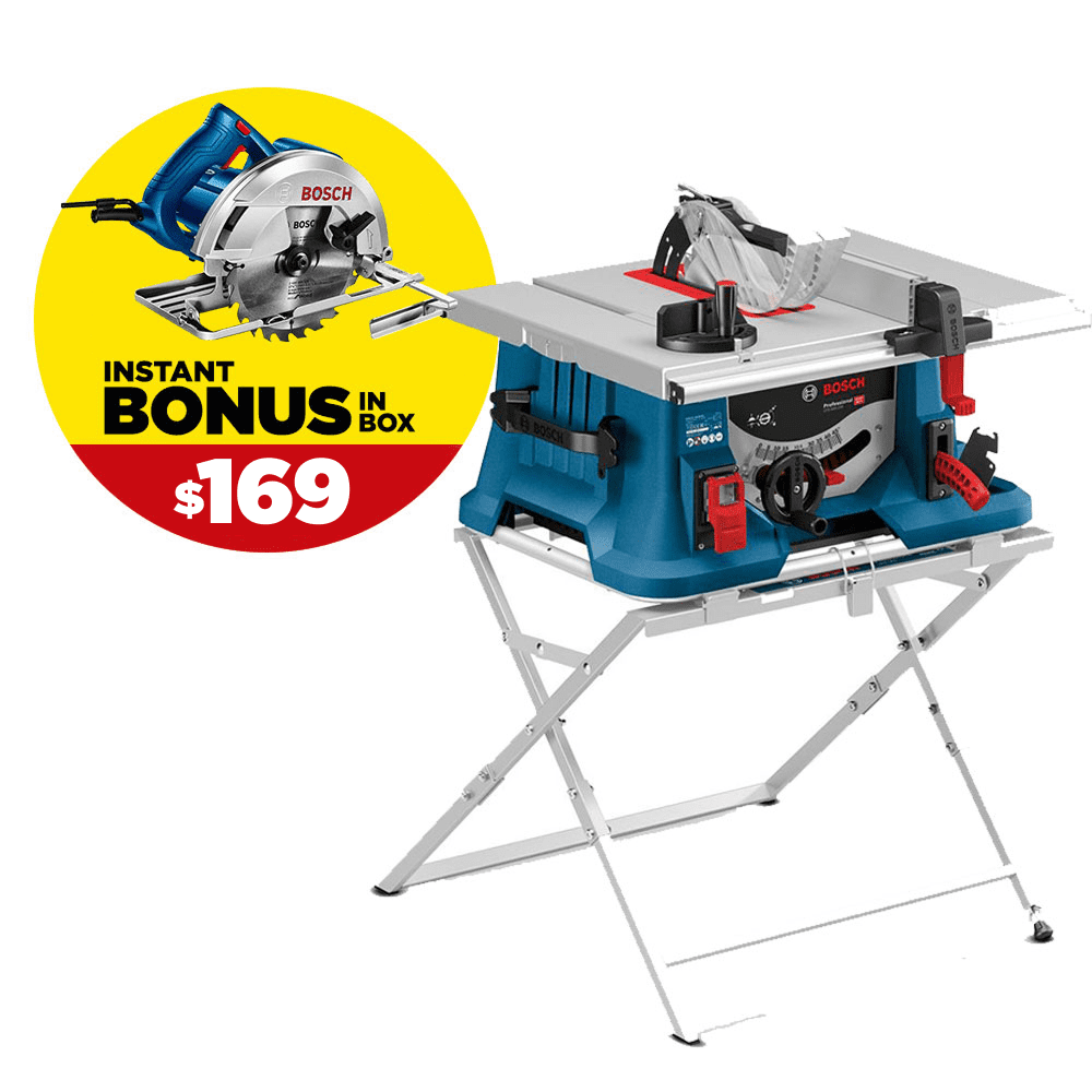 Bosch GTS 635-216 (0.615.990.M9V) 1600W 216mm (8.5") Table Saw with GTA 560 Saw Stand