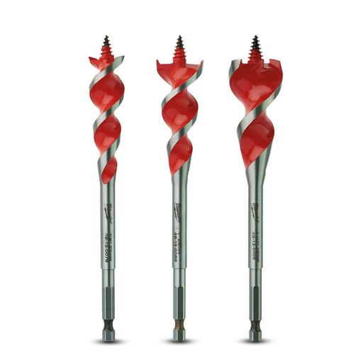 Milwaukee 48130200 3pce Speed Feed Wood Auger Drill Bit Set – image 2