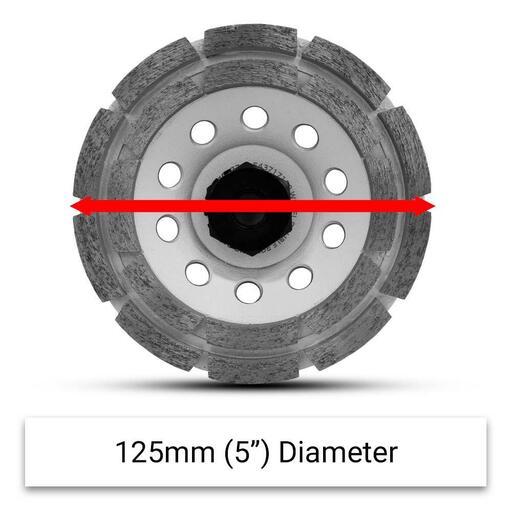 Husqvarna 543717119 125mm (5") 60 Grit GW2 Diamond Cup Wheel – image 3