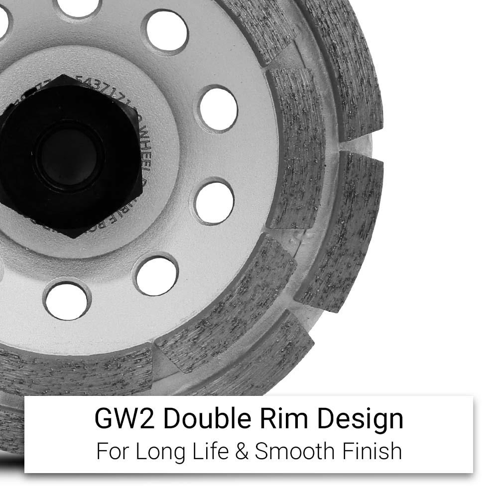 Husqvarna 543717119 125mm (5") 60 Grit GW2 Diamond Cup Wheel – image 2