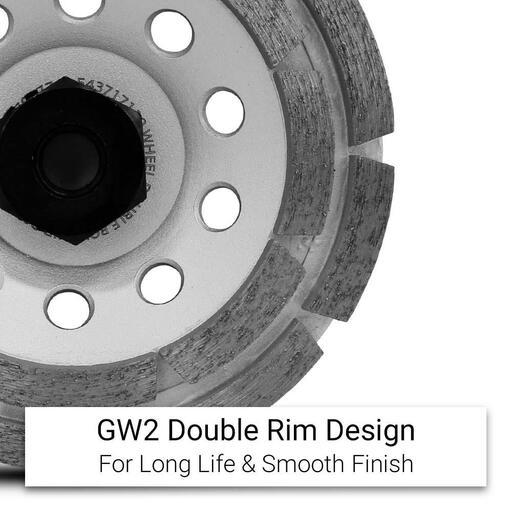 Husqvarna 543717119 125mm (5") 60 Grit GW2 Diamond Cup Wheel – image 2