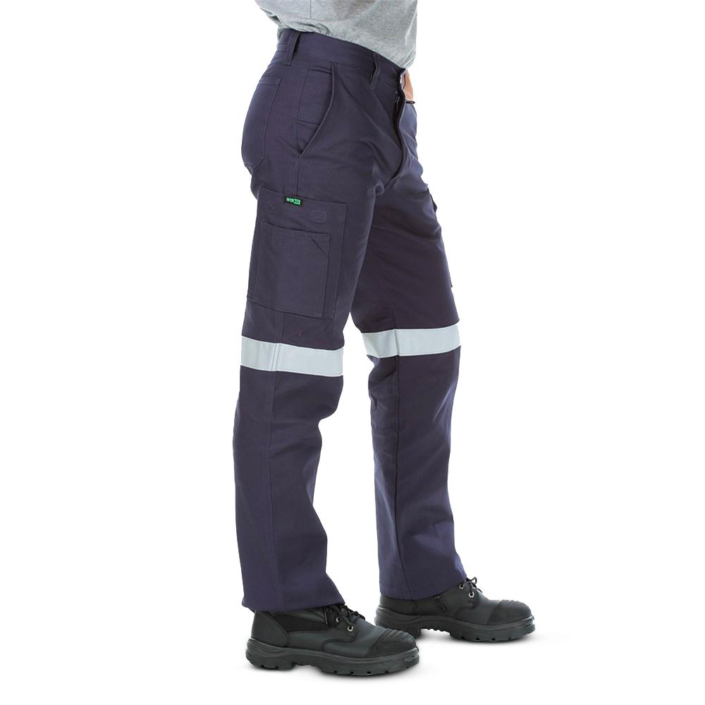 Workit Workwear 1024T Classic Fit Cotton Drill Taped Navy Cargo Pants