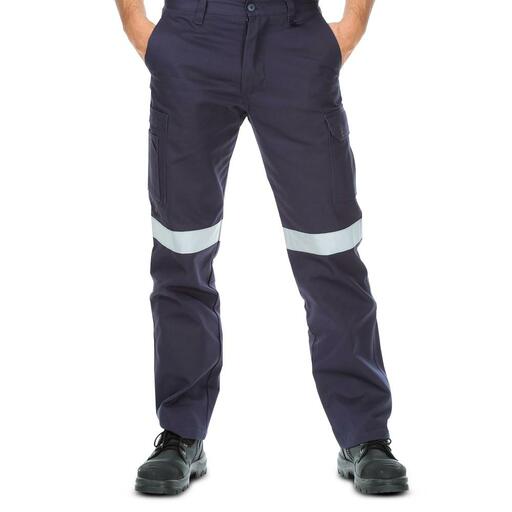Workit Workwear 1024T Classic Fit Cotton Drill Taped Navy Cargo Pants – image 2