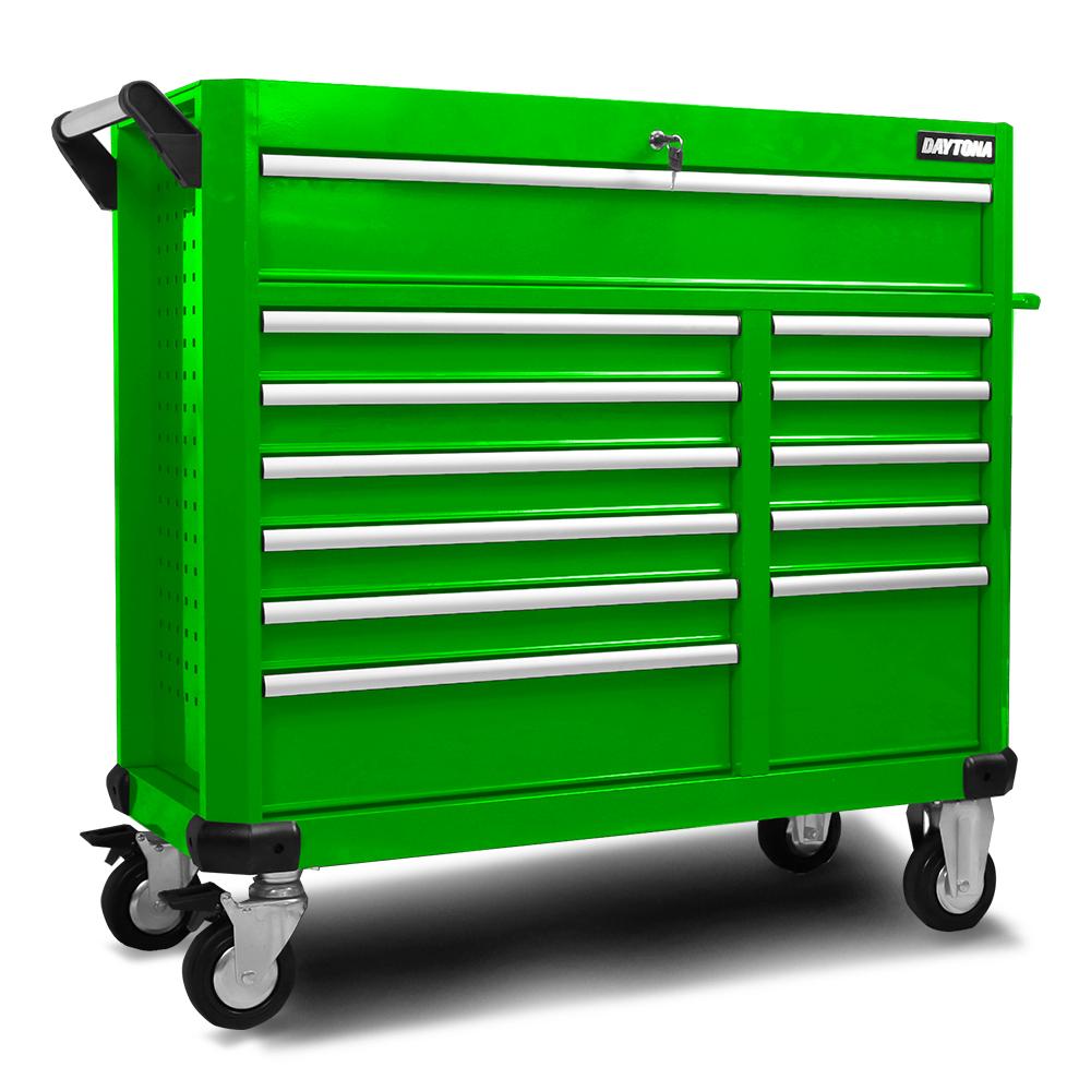 Daytona DG43B 43 12 Drawer Green Tool Box Roller Cabinet