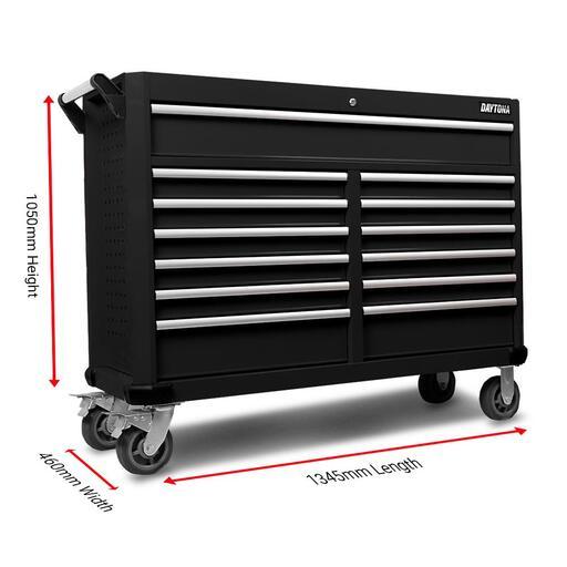 Daytona DB53B 53" 13 Drawer Black Tool Box Roller Cabinet – image 6