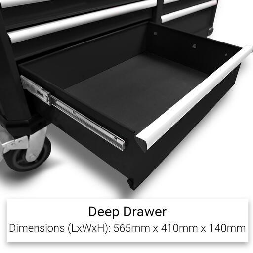 Daytona DB53B 53" 13 Drawer Black Tool Box Roller Cabinet – image 9