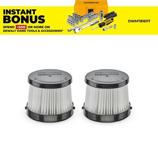 DeWalt DCV5011H-XJ 2-Pack HEPA Vacuum Filter to Suit DCV501LN-XJ