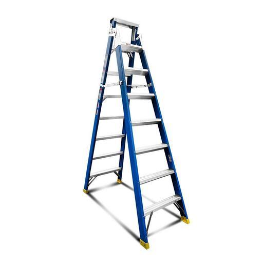 Climbrite CDPL7 2.3m 8-Step Dual Purpose Fibreglass Ladder