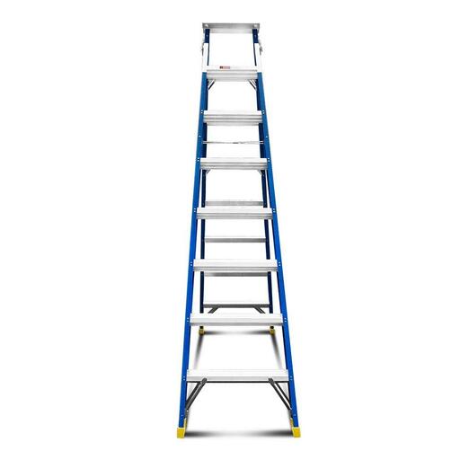 Climbrite CDPL7 2.3m 8-Step Dual Purpose Fibreglass Ladder – image 2