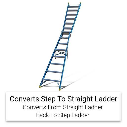 Climbrite CDPL7 2.3m 8-Step Dual Purpose Fibreglass Ladder – image 6