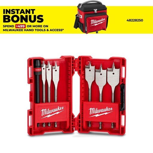 Milwaukee 48270147 7pce Timber Spade Bit Set