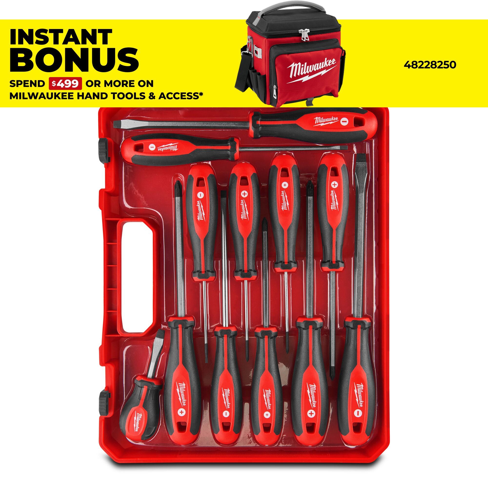 Milwaukee 4932472003 12pce Tri-Lobe Screwdriver Set – image 1