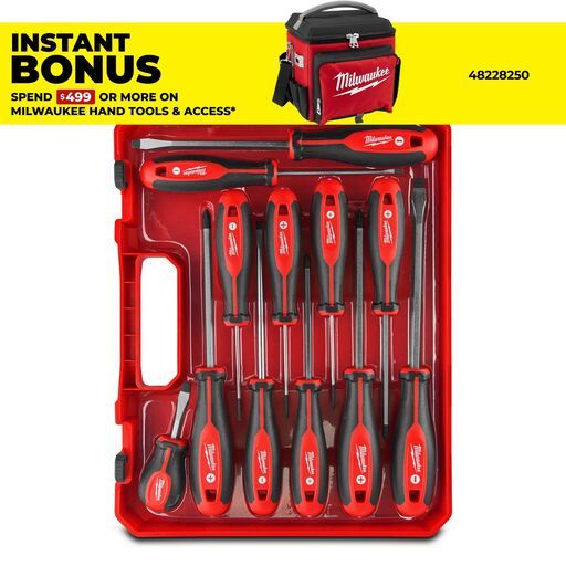 Milwaukee 4932472003 12pce Tri-Lobe Screwdriver Set