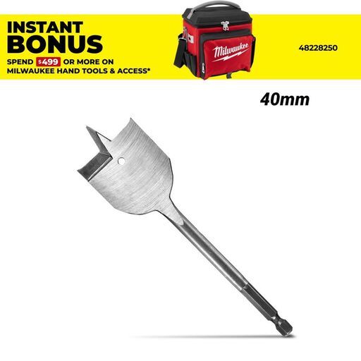 Milwaukee 48270140 40mm Timber Spade Drill Bit