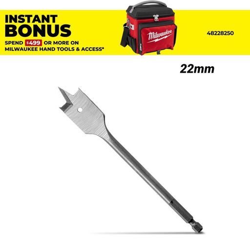 Milwaukee 48270122 22mm Timber Spade Bit