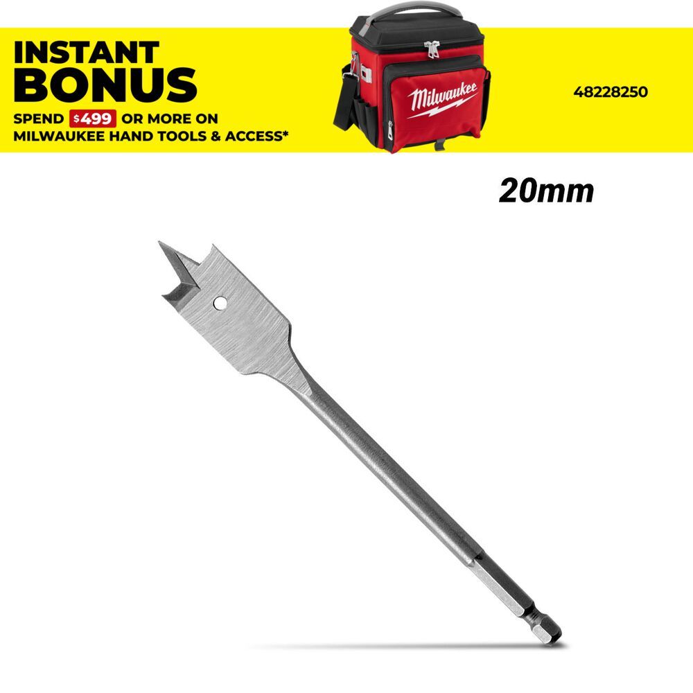 Milwaukee 48270120 20mm Timber Spade Bit – image 1