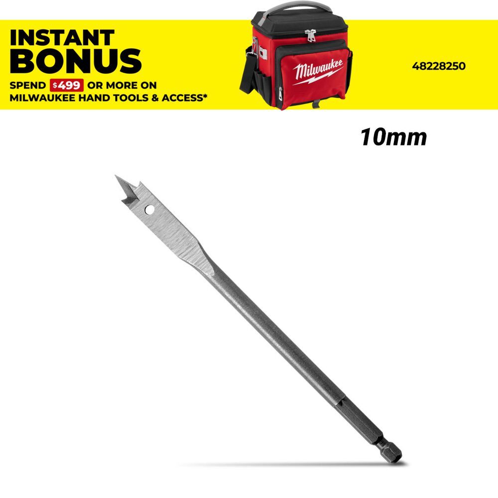 Milwaukee 48270110 10mm Timber Spade Bit – image 1